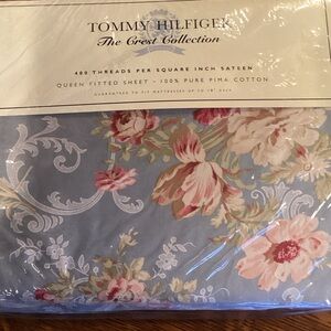 Tommy Hilfiger Floral Blue Fitted Sheet